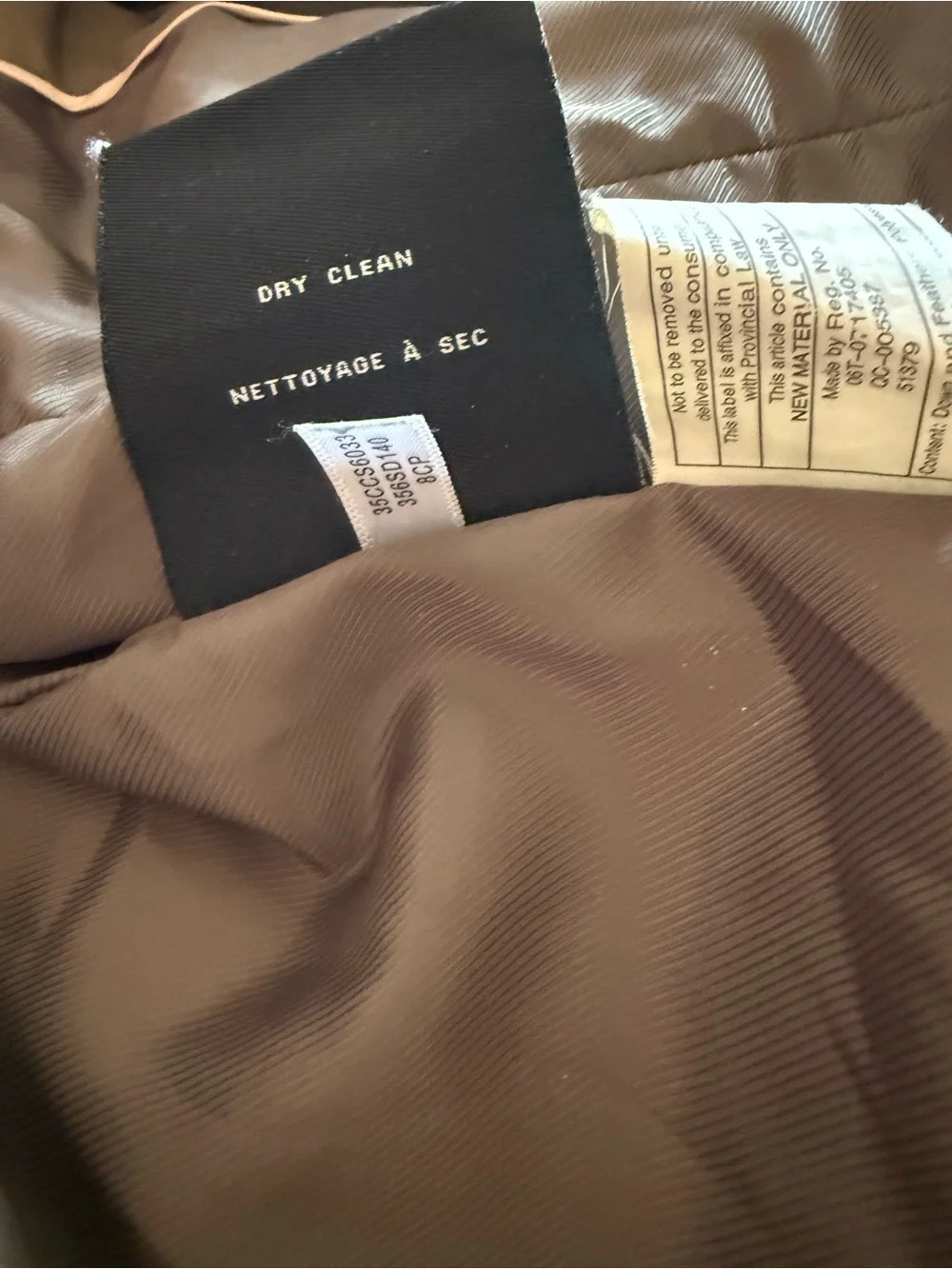 Cole Haan Signature Hooded Belted Down Puffer Long Coat Taupe Brown, Small